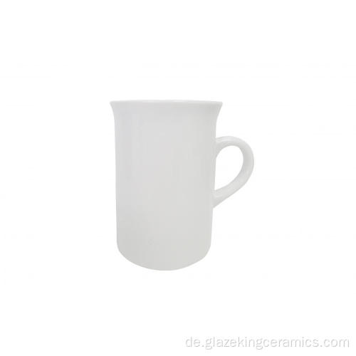 Dosmetische weiße Ceraminc -Platten -Becher -Tasse